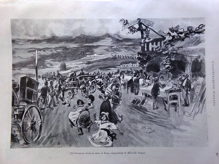 L'Illustrazione Italiana 16 Ottobre 1898 Candia Paganini Convegno Venezia Parigi