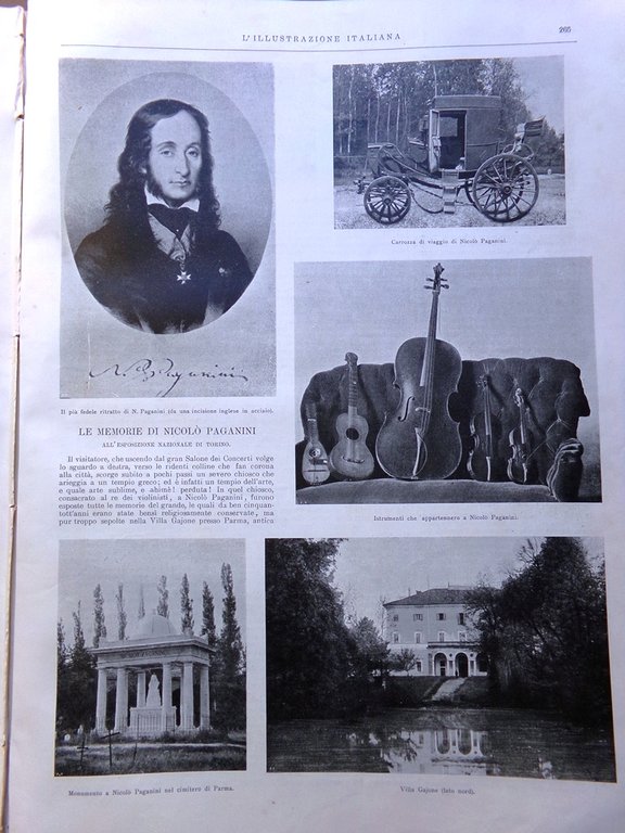 L'Illustrazione Italiana 16 Ottobre 1898 Candia Paganini Convegno Venezia Parigi