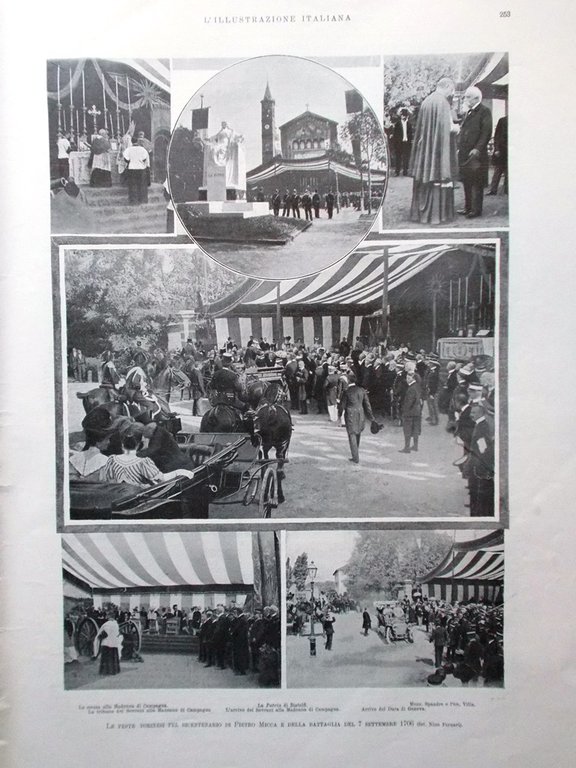 L'Illustrazione Italiana 16 Settembre 1906 Porta Duomo Centenario Micca Vitalini