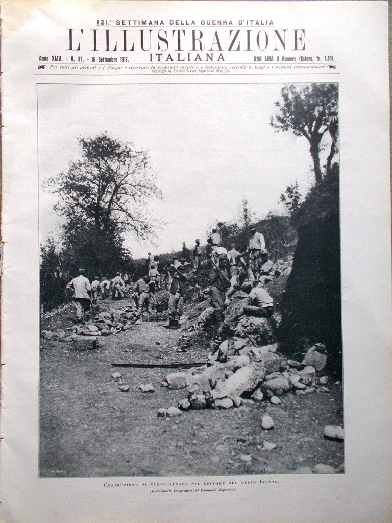 L'Illustrazione Italiana 16 Settembre 1917 WW1 Emancipazione Duomo Gorizia Wurm