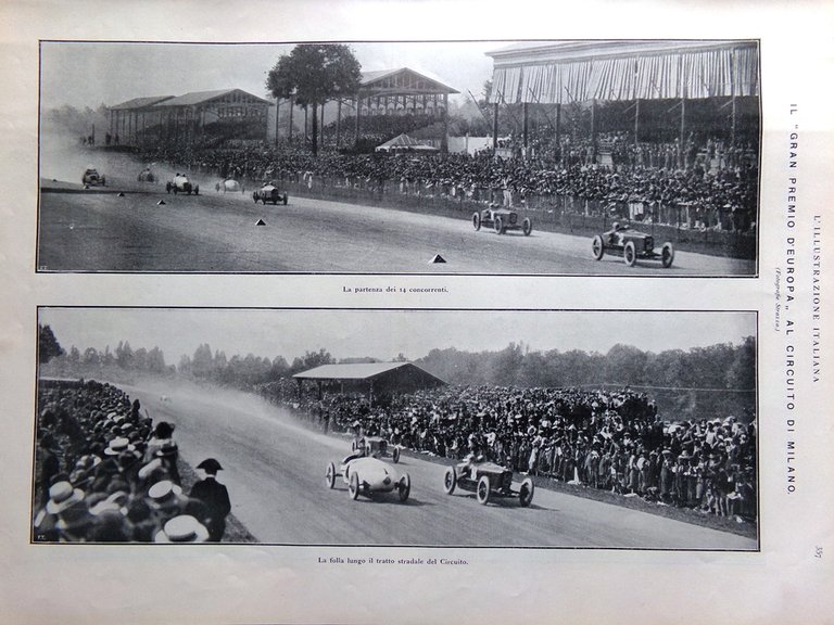 L'Illustrazione Italiana 16 Settembre 1923 Circuito Milano Canzone Napoli Aosta