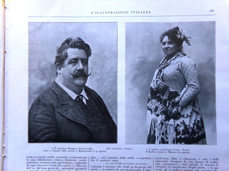 L'Illustrazione Italiana 17 Agosto 1919 Morte Leoncavallo Zanon Curzola Gorizia | Immagine Gallery 7