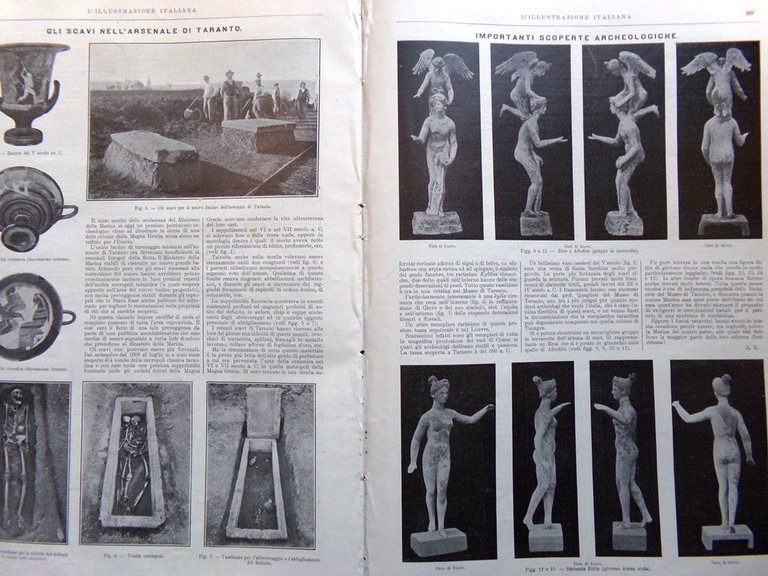 L'Illustrazione Italiana 17 Aprile 1910 Fino Michele Rua Taranto Frank …