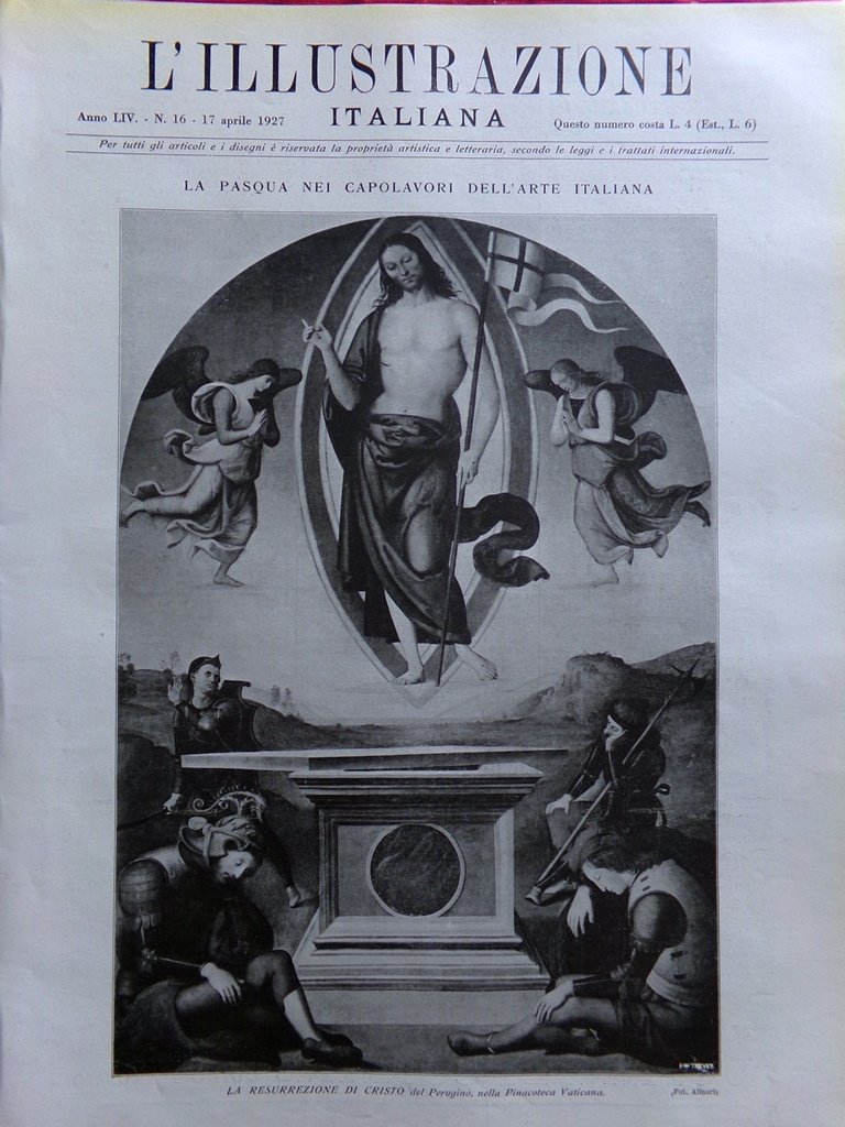 L'Illustrazione Italiana 17 Aprile 1927 Montecatini Petrarca Padova 1000 Miglia