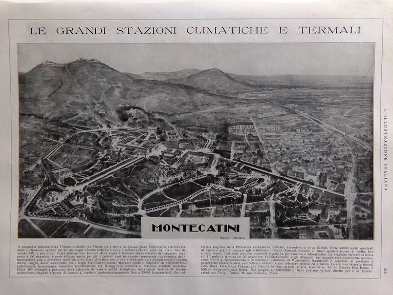 L'Illustrazione Italiana 17 Aprile 1927 Montecatini Petrarca Padova 1000 Miglia