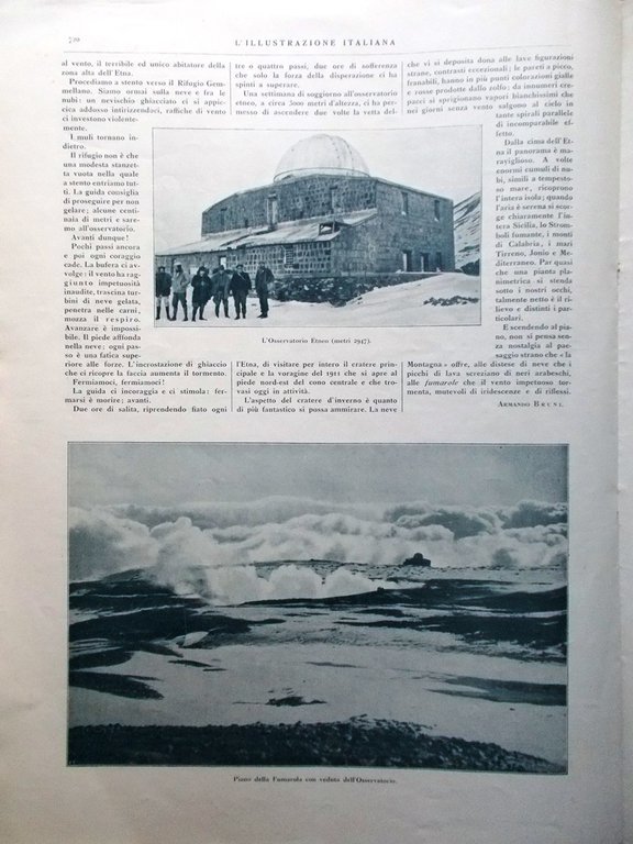 L'Illustrazione Italiana 17 Dicembre 1922 Escursione su Etna Mussolini Cardinali