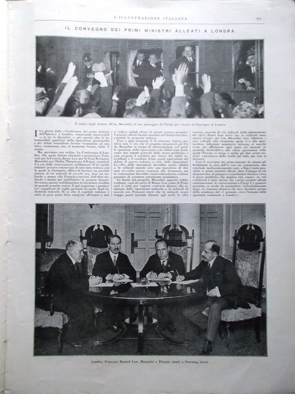 L'Illustrazione Italiana 17 Dicembre 1922 Escursione su Etna Mussolini Cardinali