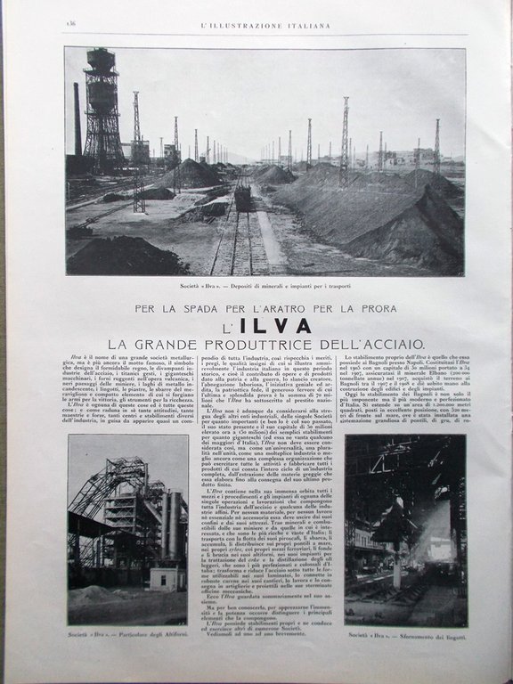 L'Illustrazione Italiana 17 Febbraio 1918 WW1 Ilva Col Berretta Reali …