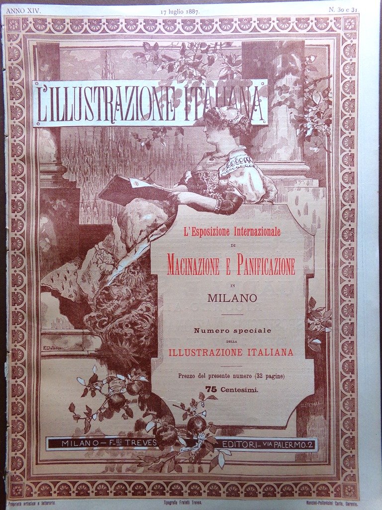 L'illustrazione Italiana 17 Luglio 1887 Speciale su Macinazione e Panificazione