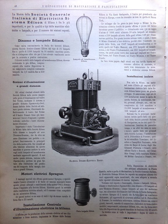 L'illustrazione Italiana 17 Luglio 1887 Speciale su Macinazione e Panificazione