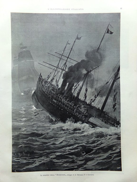 L'Illustrazione Italiana 17 Luglio 1898 Manila Naufragio Bourgogne Val d'Aosta