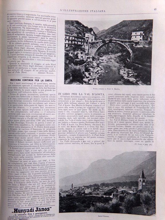 L'Illustrazione Italiana 17 Luglio 1898 Manila Naufragio Bourgogne Val d'Aosta