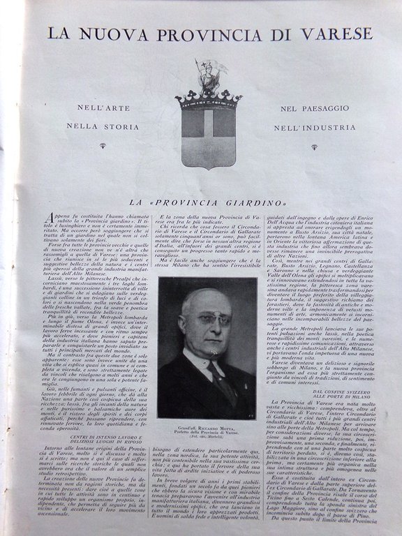L'Illustrazione Italiana 17 Luglio 1927 Speciale Nuova Provincia Varese Romania