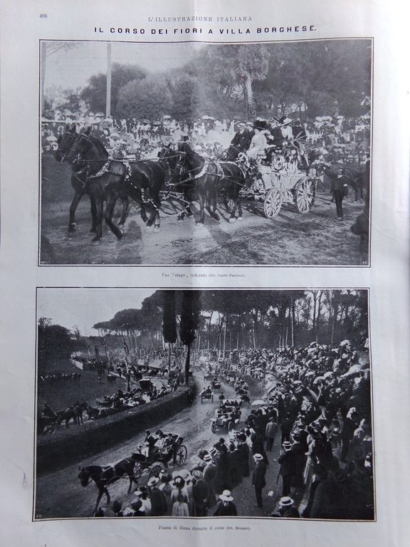 L'Illustrazione Italiana 17 Maggio 1908 Eruzione Etna Corso Fiori Quadro … | Immagine Gallery 2