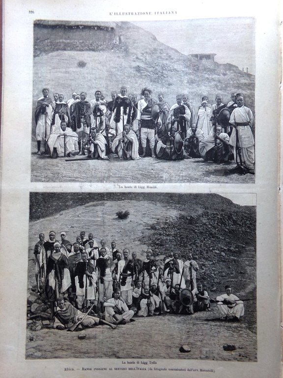 L'Illustrazione Italiana 17 Novembre 1889 Sardegna Lanusei Atmeidan Africa Bande