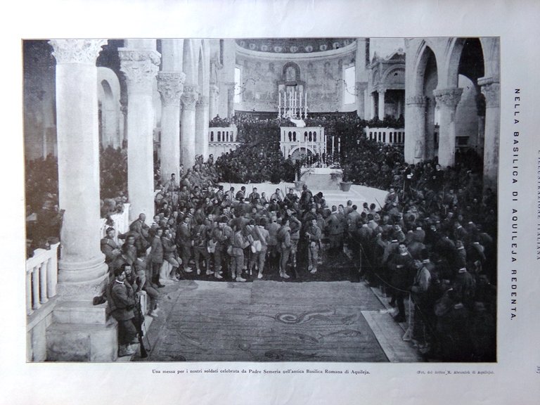 L'Illustrazione Italiana 17 Ottobre 1915 WW1 Basilica di Aquileia Benedetto …