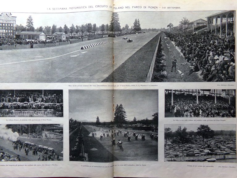 L'Illustrazione Italiana 17 Settembre 1922 Circuito Monza Bordino Gnesa Loreto | Immagine Gallery 3