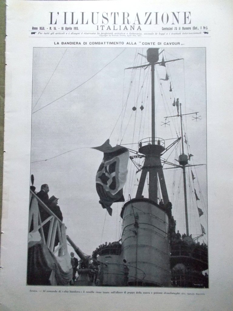 L'illustrazione Italiana 18 Aprile 1915 WW1 Tenedo Carpazi Loeffler Bracco …