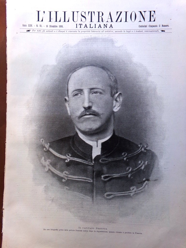 L'Illustrazione Italiana 18 Dicembre 1898 Dreyfus Bernini Barriere Dazio Milano