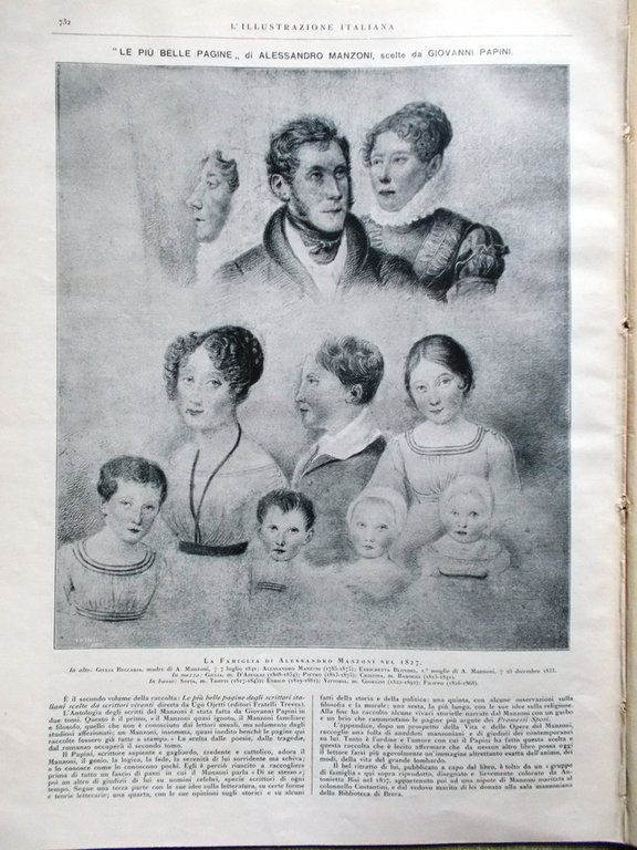 L'Illustrazione Italiana 18 Dicembre 1921 Manzoni Ojetti Rambaldo Berrini Wilna