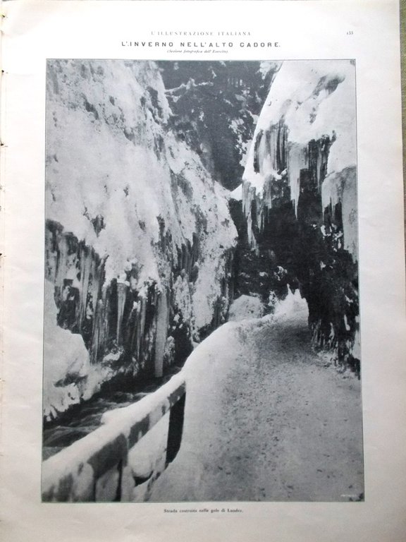 L'Illustrazione Italiana 18 Febbraio 1917 WW1 Raemaekers Gorizia Prestito Cadore