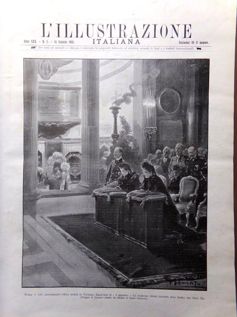 L'Illustrazione Italiana 18 Gennaio 1903 Aziz Vittorio Emanuele II Modena …