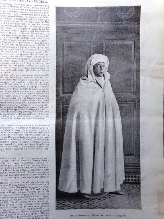 L'Illustrazione Italiana 18 Gennaio 1903 Aziz Vittorio Emanuele II Modena …