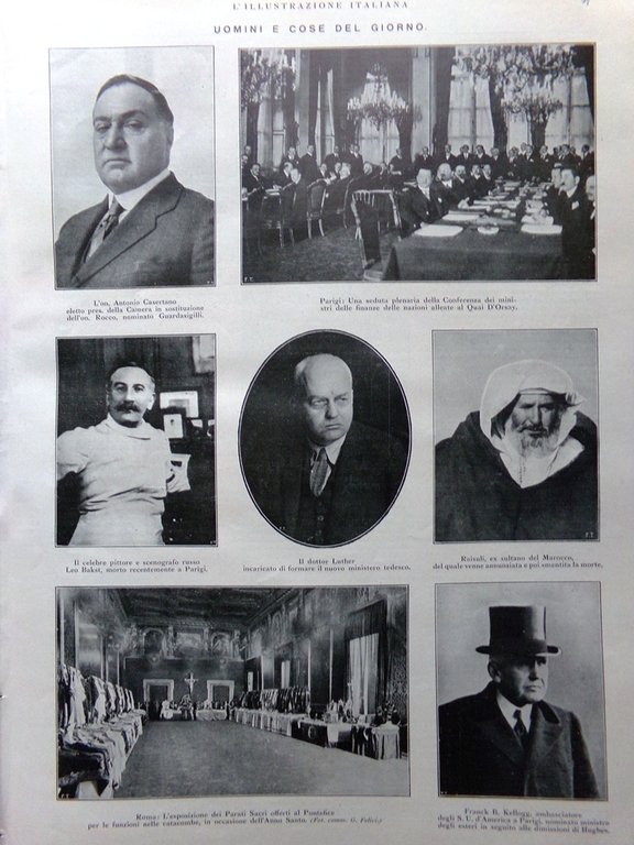 L'Illustrazione Italiana 18 Gennaio 1925 Parlamento Bakst Pirano Scavi Roma … | Immagine Gallery 2