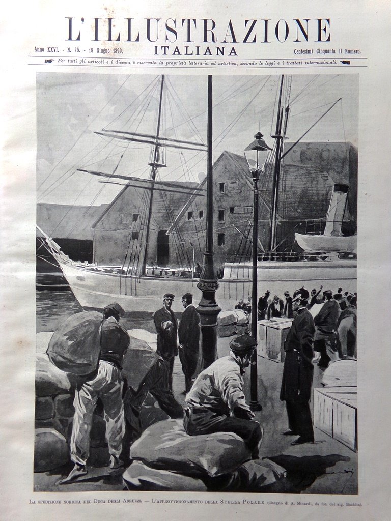 L'Illustrazione Italiana 18 Giugno 1899 Stella Polare Duca Abruzzi Volta …