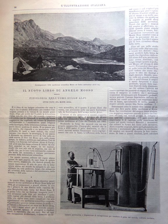 L'illustrazione Italiana 18 Luglio 1897 Marconi Telegrafia Angelo Mosso Rosalia