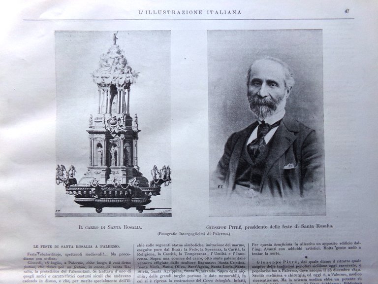 L'illustrazione Italiana 18 Luglio 1897 Marconi Telegrafia Angelo Mosso Rosalia