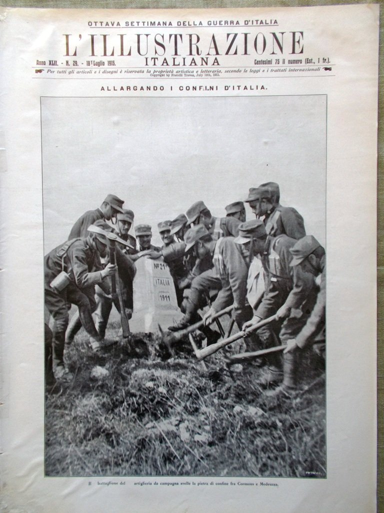 L'illustrazione Italiana 18 Luglio 1915 WW1 Croce Rossa Cappellani Zona …