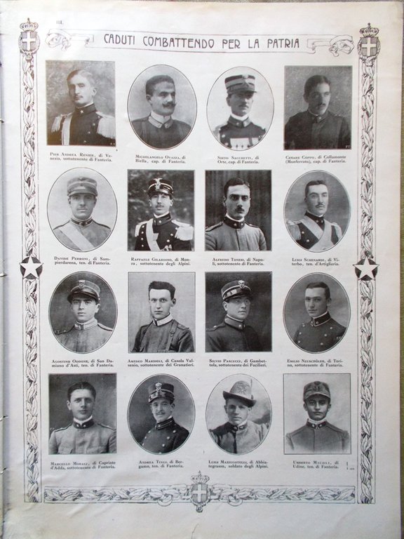 L'illustrazione Italiana 18 Luglio 1915 WW1 Croce Rossa Cappellani Zona …