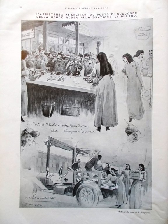 L'illustrazione Italiana 18 Luglio 1915 WW1 Croce Rossa Cappellani Zona …