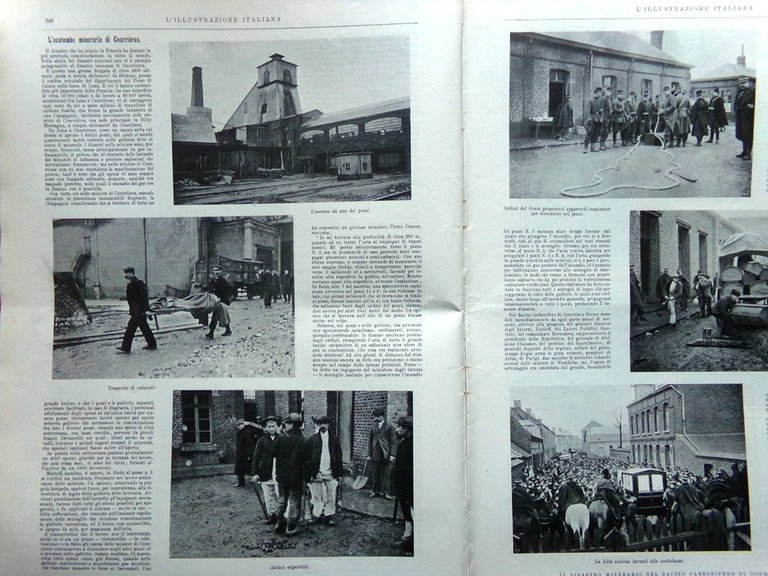 L'Illustrazione Italiana 18 Marzo 1906 Catastrofe Courrières Mura Napoli Cattaro