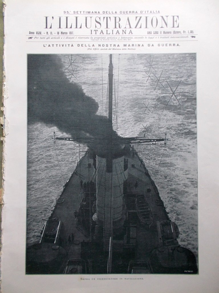 L'Illustrazione Italiana 18 Marzo 1917 WW1 Musco Rochester Bagdad Zeppelin …