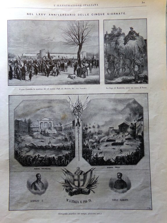 L'Illustrazione Italiana 18 Marzo 1923 Cinque Giornate Guerra Coloniale Vesuvio