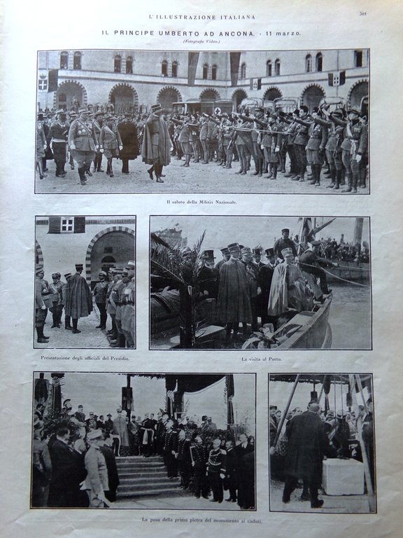 L'Illustrazione Italiana 18 Marzo 1923 Cinque Giornate Guerra Coloniale Vesuvio