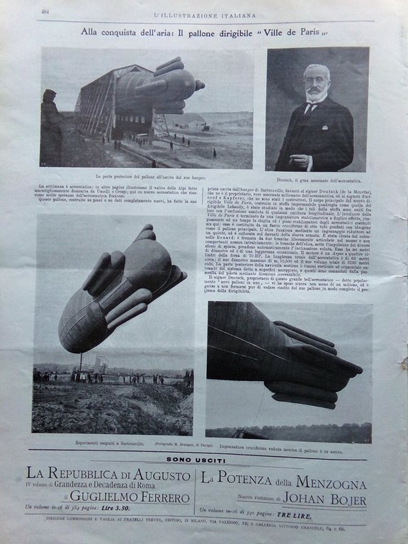 L'Illustrazione Italiana 18 Novembre 1906 Schio Catania Murano Pallone Loreburn