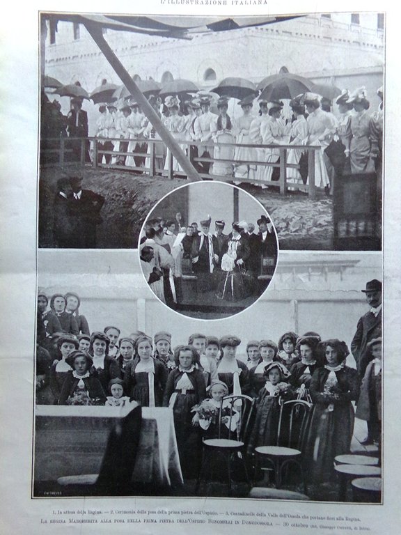 L'Illustrazione Italiana 18 Novembre 1906 Schio Catania Murano Pallone Loreburn