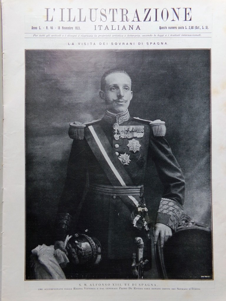 L'Illustrazione Italiana 18 Novembre 1923 Sovrani Spagna Museo Roma Asmara …