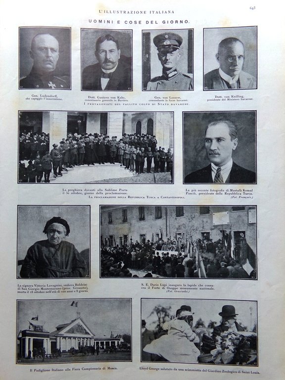 L'Illustrazione Italiana 18 Novembre 1923 Sovrani Spagna Museo Roma Asmara …