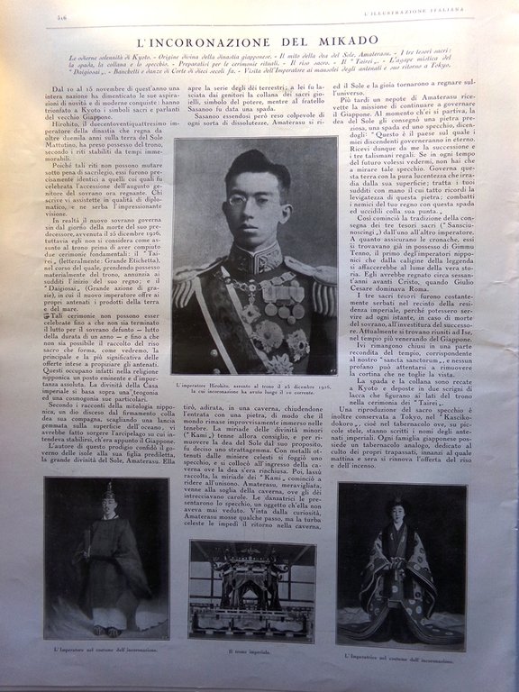 L'Illustrazione Italiana 18 Novembre 1928 Eruzione Etna Battistini Hirohito Rosa