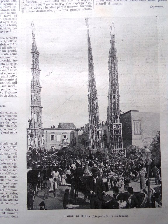 L'Illustrazione Italiana 18 Ottobre 1903 Sovrani Parigi Gigli Barra Boscoreale