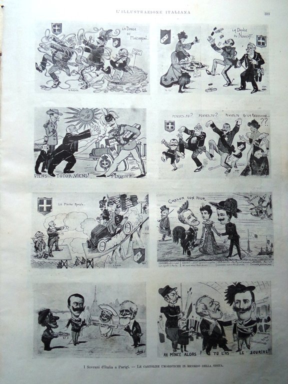 L'Illustrazione Italiana 18 Ottobre 1903 Sovrani Parigi Gigli Barra Boscoreale