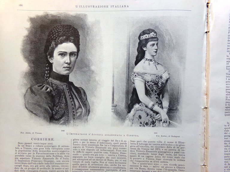 L'Illustrazione Italiana 18 Settembre 1898 Assassinio Sissi Elisabetta Austria