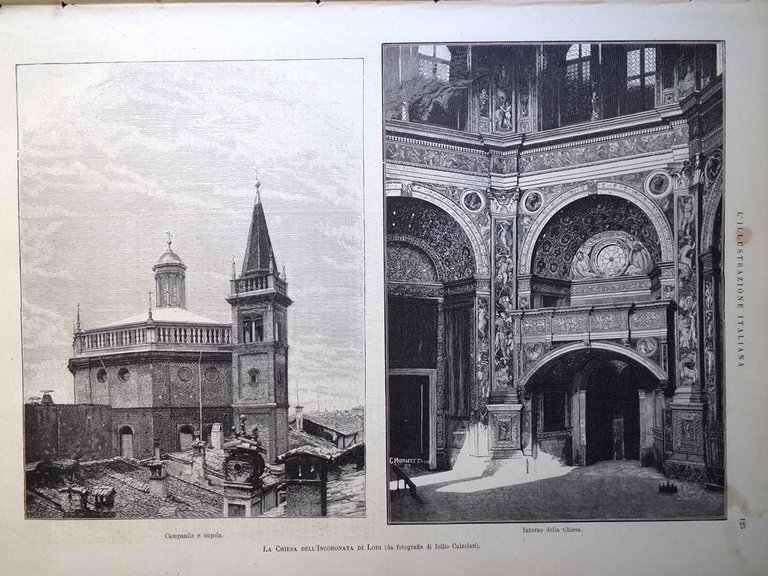 L'Illustrazione Italiana 19 Agosto 1888 Maria Incoronata Lodi Buco Piombo …