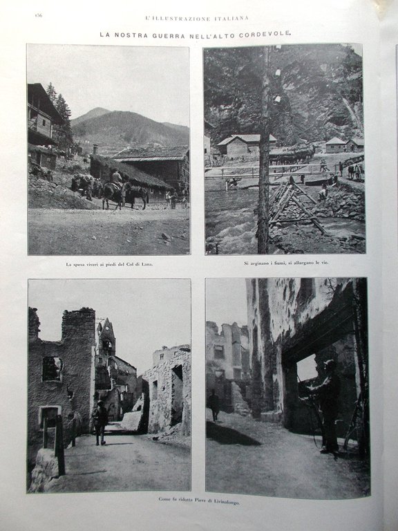 L'Illustrazione Italiana 19 Agosto 1917 WW1 Nazario Sauro Fiandre Cordevole …