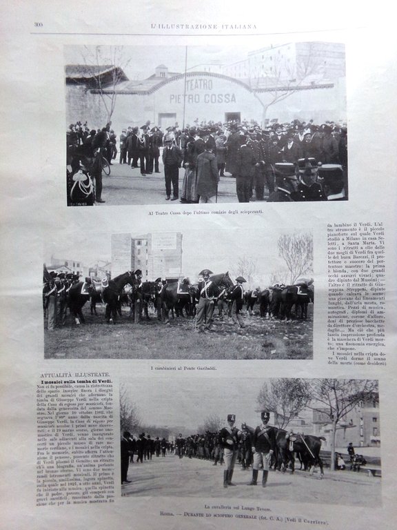 L'Illustrazione Italiana 19 Aprile 1903 Sciopero Roma Uskub Bovio Pareto …