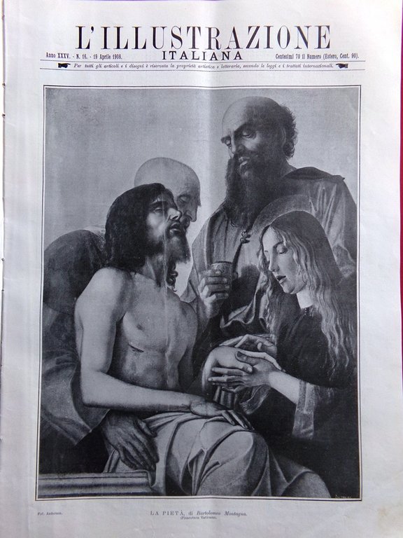 L'Illustrazione Italiana 19 Aprile 1908 Carro di Firenze Pasqua Ventagli … | Immagine Gallery 1